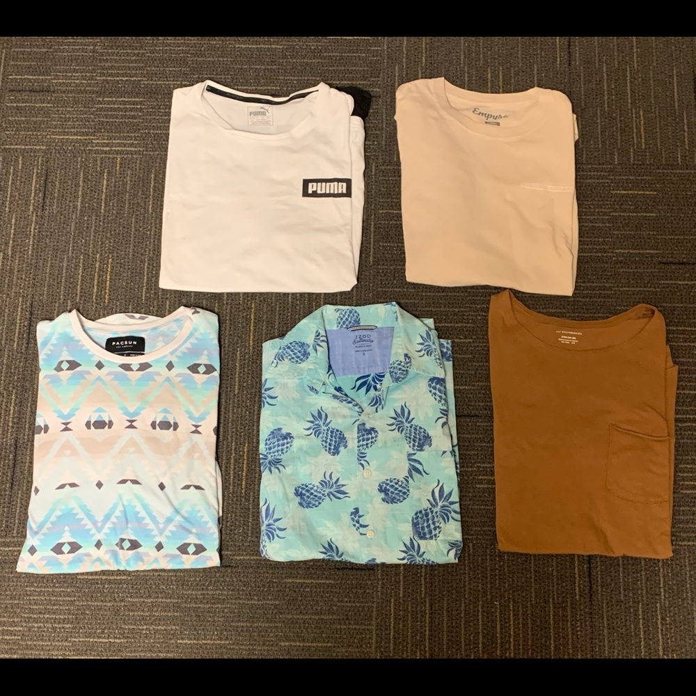 Lot of 5 Men Shirt’s Size (Small)